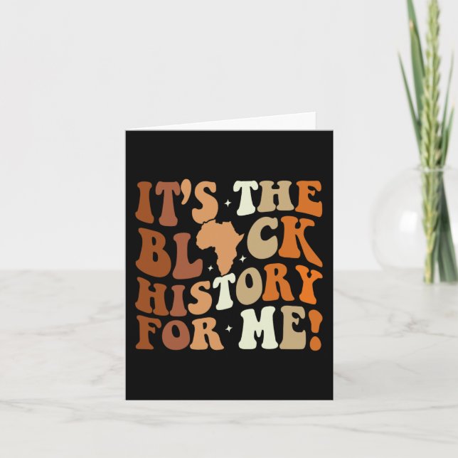 Carte L'histoire noire pour moi Mois de l'histoire noire (Devant)