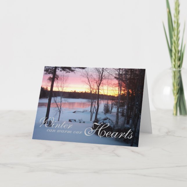 Carte L'hiver réchauffe nos coeurs (Devant)