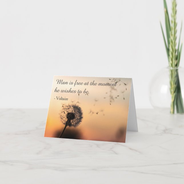 Carte L'homme est citation libre de Voltaire (Devant)