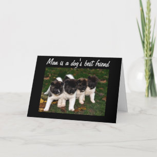 CARTE L'HOMME EST LE MEILLEUR AMI DE CHIEN-OBTENEZ BIEN