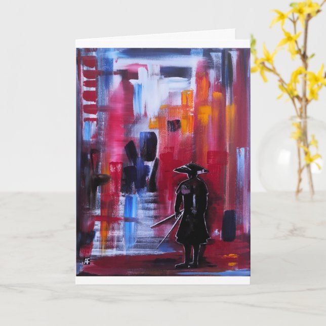 Carte L'Horizon du Samouraï Peinture par Alfred Fox (Fleur jaune)