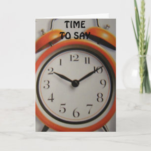 Carte L'HORLOGE À L'ENVERS dit PROFITEZ DE VOTRE "RETRAT