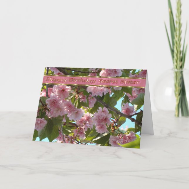 Carte Libellé de la personnaliser du jour B de la soeur  (Devant)