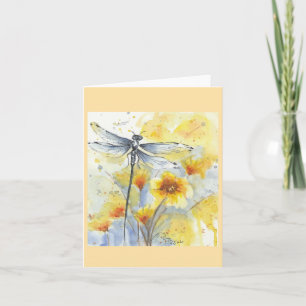 Carte Libellule dans les fleurs par Sherry