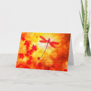 Carte libellule d'automne