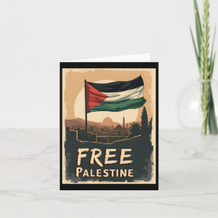 Carte Libérez le drapeau palestinien de la Palestine ave