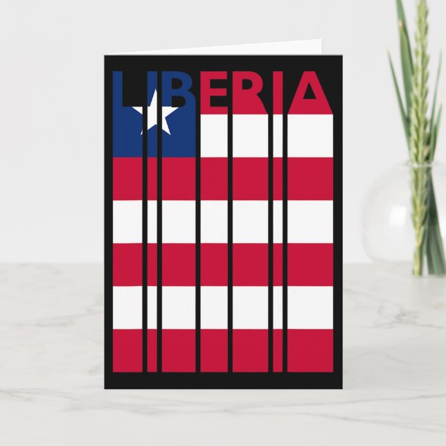 Carte Libéria Drapeau Libérien Vintage Vacances  (Devant)