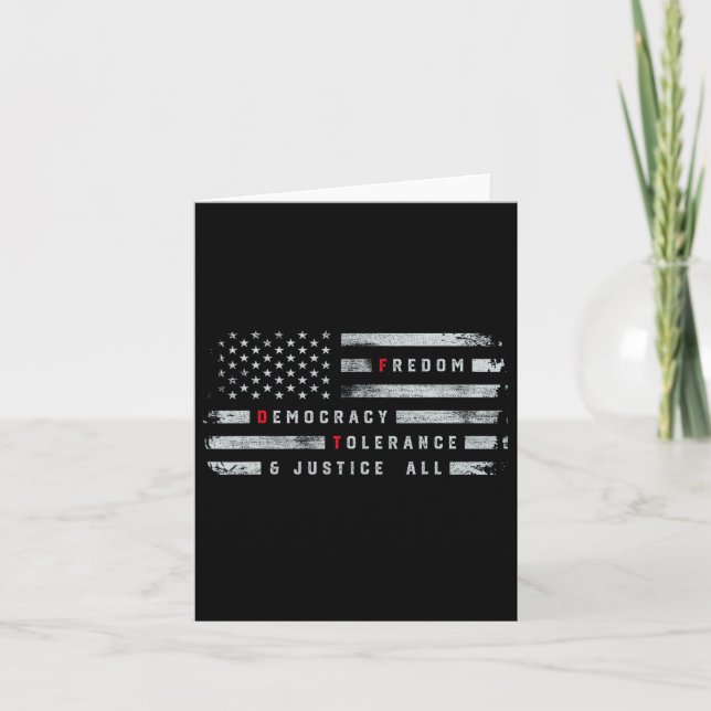Carte Liberté Démocratie Tolérance Justice Toutes les rè (Devant)