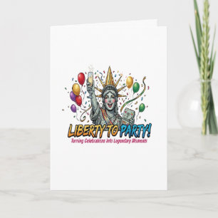 Carte Liberté pour la fête Statue de la Liberté Célébrat