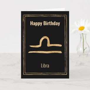 Carte Libra astrologie signe étoile zodiac Joyeux annive