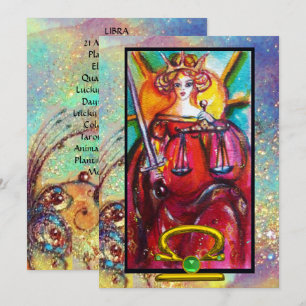 CARTE LIBRA, JUSTICE TAROT ASTROLOGIE ZODIAC ANNIVERSAIR