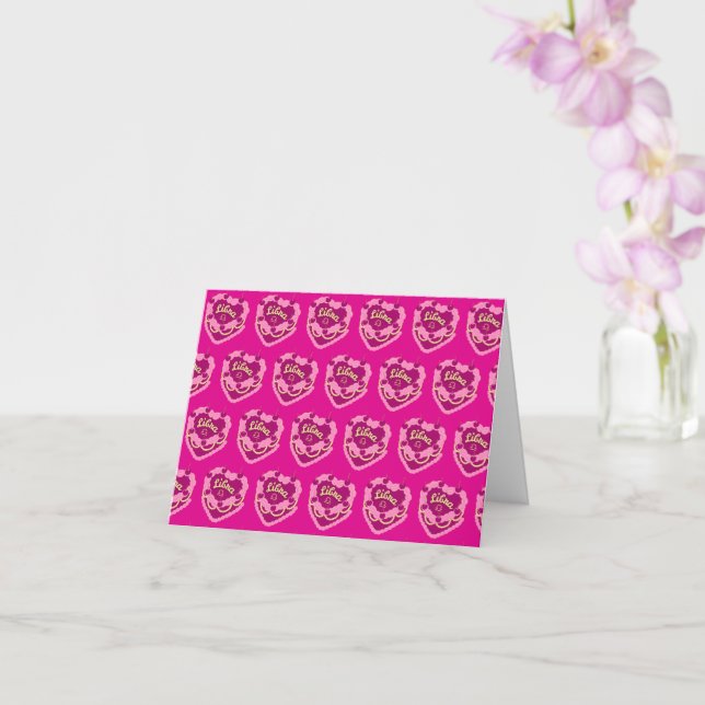 Carte Libra Zodiac Coquette Coeur gâteau d'anniversaire (Orchidée)