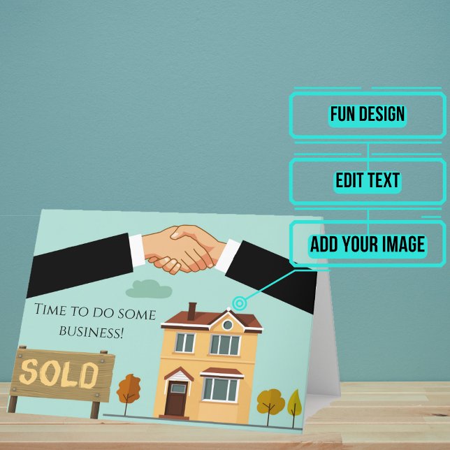 Carte Licence immobilière Félicitations avec sceau (Give this fun card to someone who just got their real estate license to let them know you are proud.)