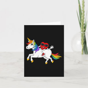 Carte Licorne à monture en forme de cœur pour la Saint-V
