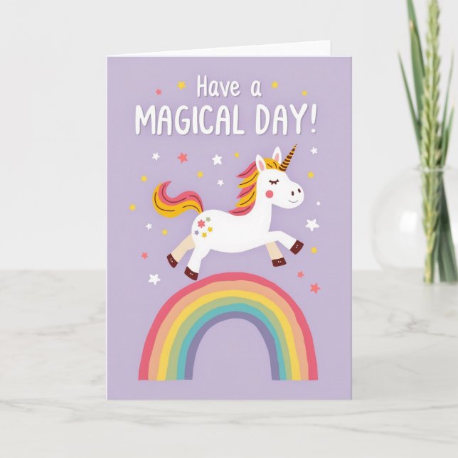 Carte Licorne Arc-en-Ciel de Rêve (Devant)