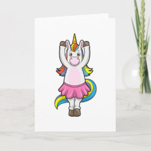 Carte Licorne au ballet danse avec jupe