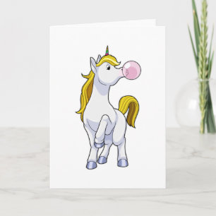 Carte Licorne avec Chewing-gum
