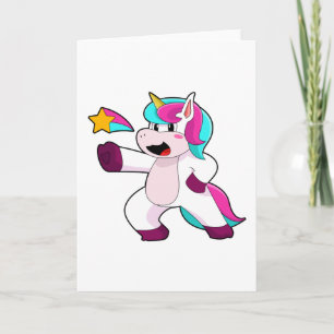 Carte Licorne avec étoile