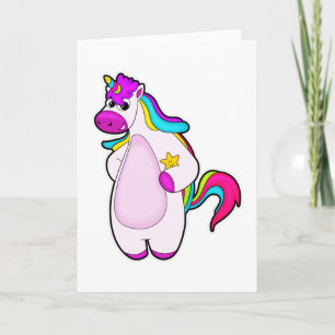 Carte Licorne avec étoile