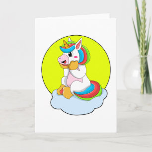 Carte Licorne avec Nuage & Soleil