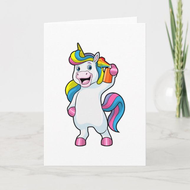 Carte Licorne coiffeuse avec laque (Devant)