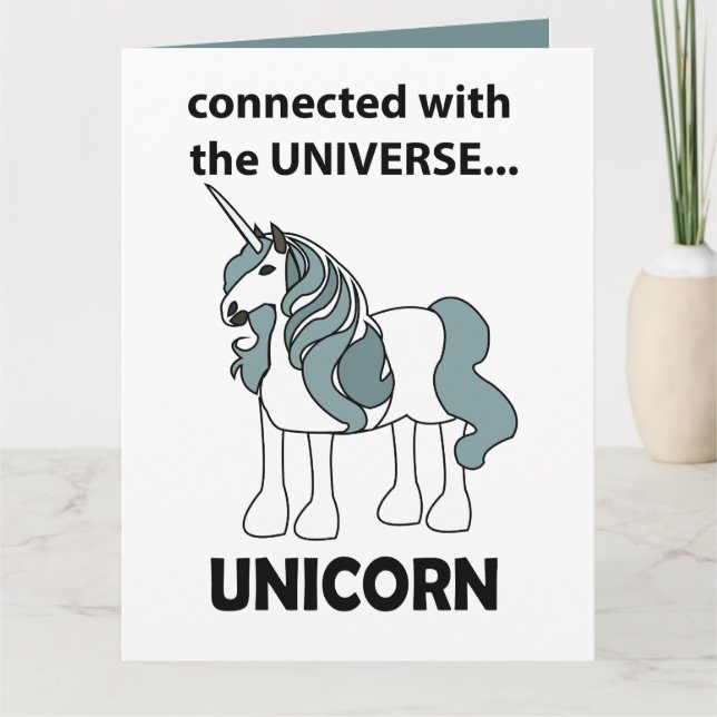 Carte Licorne Connectée À L'Univers Licorne (Devant)