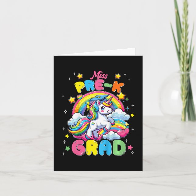 Carte Licorne de remise des diplômes de pré-maternelle D (Devant)