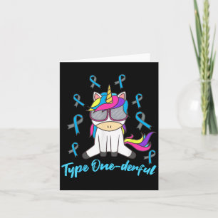 Carte Licorne diabétique drôle de type un-derful diabète