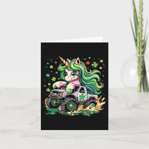 Carte Licorne drôle conduisant un camion monstre irlanda