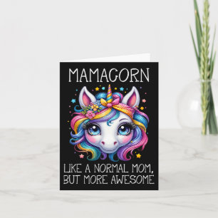 Carte Licorne drôle Mamacorn Fête des mères Mams Grands-