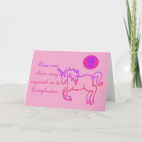 Licorne espagnole 9 d'anniversaire de Feliz