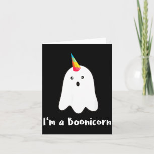 Carte Licorne fantôme BOOnicorn Halloween drôle