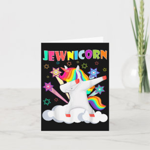 Carte Licorne juive de Jewnicorn faisant la dab Rosh Has