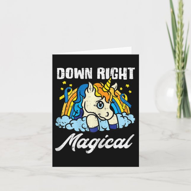 Carte Licorne Magique de Syndrome de Down (Devant)