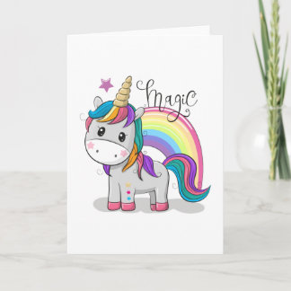 Carte Licorne Magique, Vœux de Bon Rétablissement,