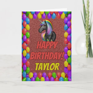 Carte Licorne Mignonne Félicitations Anniversaire