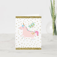 Licorne Rose et Or Pailletée Fête d'Anniversaire p