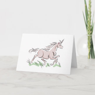 Carte licorne rose sauvage