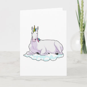 Carte Licorne sur nuage