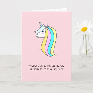 Carte Licorne Tu Es Magique Unique Amour  