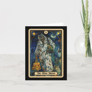 Carte L'idiot de la lune Werewolf (l'idiot) Tarot d'Hall