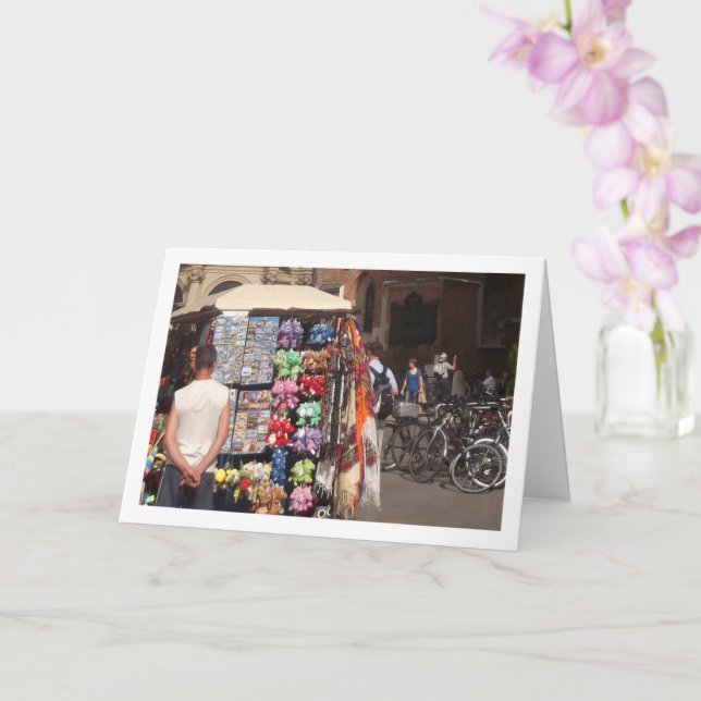 Carte Lieu touristique, Cracovie, Pologne (Orchidée)