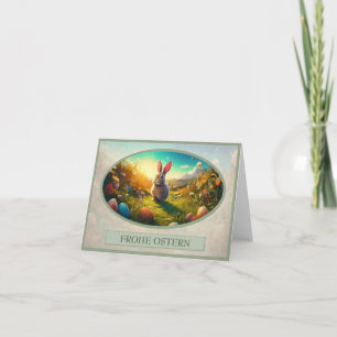 Carte Lièvre de Pâques dans la magie du printemps