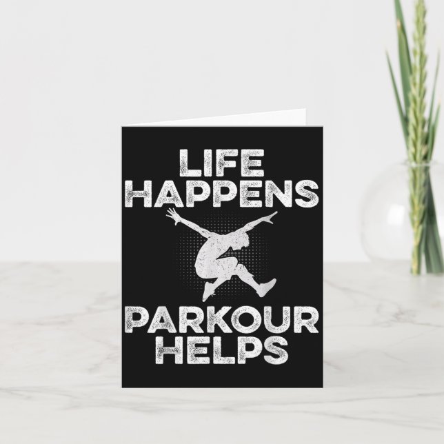 Carte Life Happens Parkour Aide - Traceur Freerunner Fr (Devant)