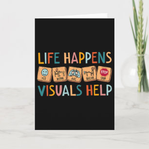 Carte Life Happens Visuals Aide l'enseignant en éducatio
