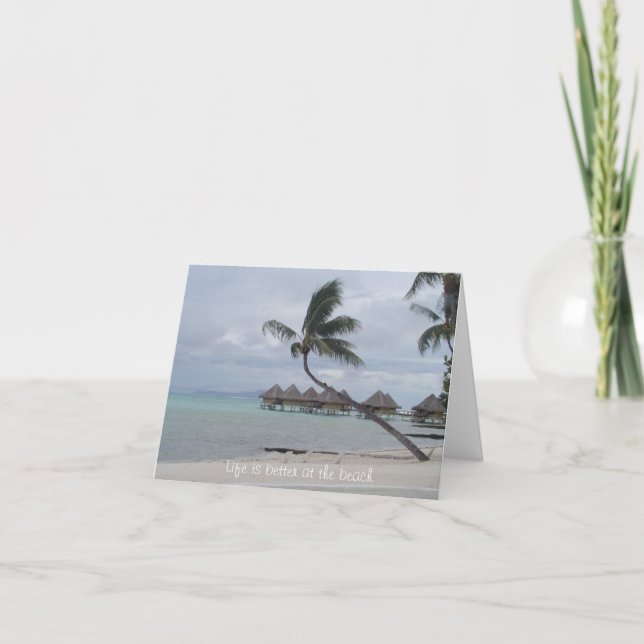 Carte Life is Better at the Beach Notecard (Devant)