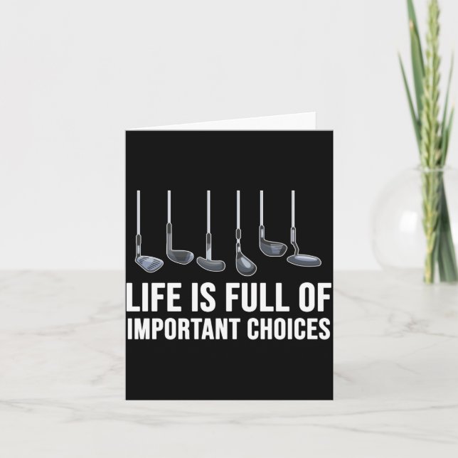 Carte Life Is Full Of Imrtant Choices Golf Christmas  (Devant)