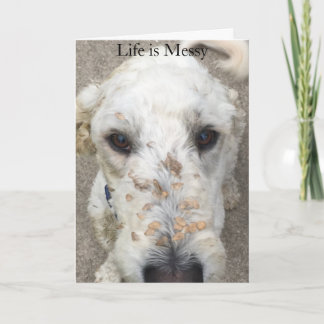 Carte Life is Messy/Cockleburs on a doodle card