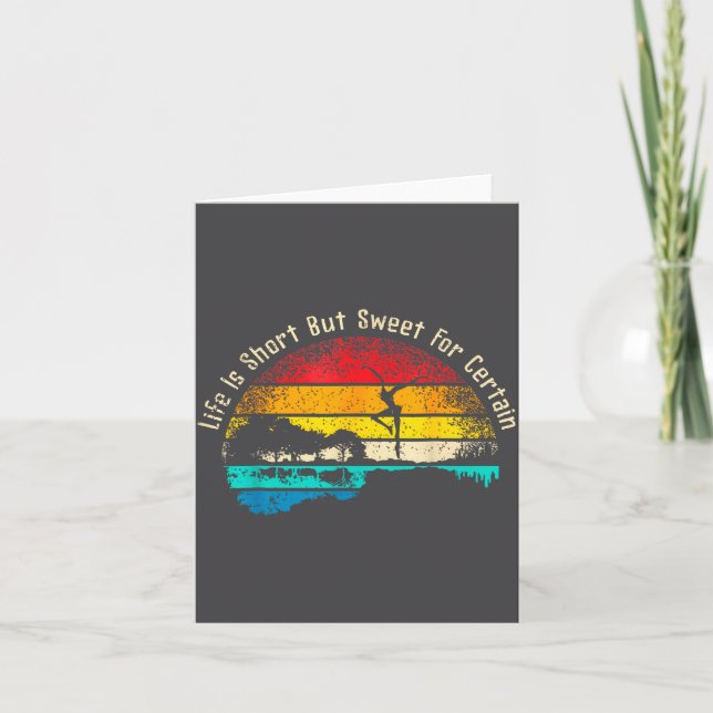 Carte Life Is Short Guitar But Sweet For Certain  (Devant)