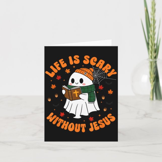 Carte Life Is Y Without Jesus - Christian Halloween  (Devant)